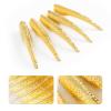 10PCS Long Finger Claws Fake Nail Rings Adjustable Women Halloween Costume Accessories Vampire Cosplay Gold view 3