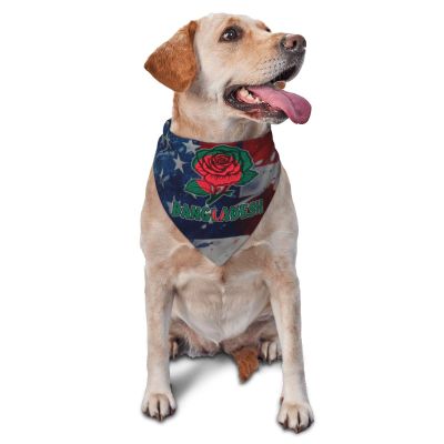 Bangladesh Bengali Flag Rose Flower Dog Scarf Pet Bandana Cat Pet Bibs
