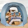 LEEDOR Pop Up Screen House Tent, 10'x10'UPF 50+ and Windproof Dome Outdoor Canopy Camping Tent with Roll Up Zipped Door Privacy Gazebo, Compact and Lightweight for Party Camping Fishing Picnic, Grey view 1