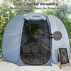 LEEDOR Pop Up Screen House Tent, 10'x10'UPF 50+ and Windproof Dome Outdoor Canopy Camping Tent with Roll Up Zipped Door Privacy Gazebo, Compact and Lightweight for Party Camping Fishing Picnic, Grey view 2