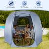 LEEDOR Pop Up Screen House Tent, 10'x10'UPF 50+ and Windproof Dome Outdoor Canopy Camping Tent with Roll Up Zipped Door Privacy Gazebo, Compact and Lightweight for Party Camping Fishing Picnic, Grey view 3