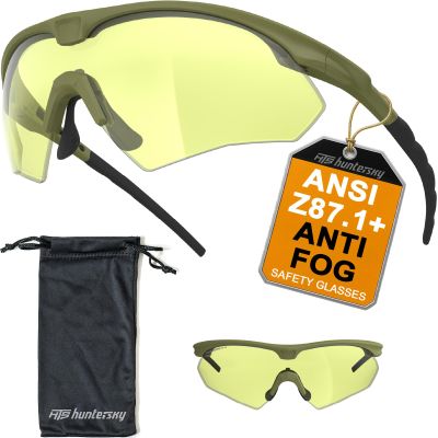 HTS HUNTERSKY S53 anti fog Tactical Shooting Range Safety Glasses Ballistic eye protection Hunting Airsoft Riding Pickleball lab chemistry goggles