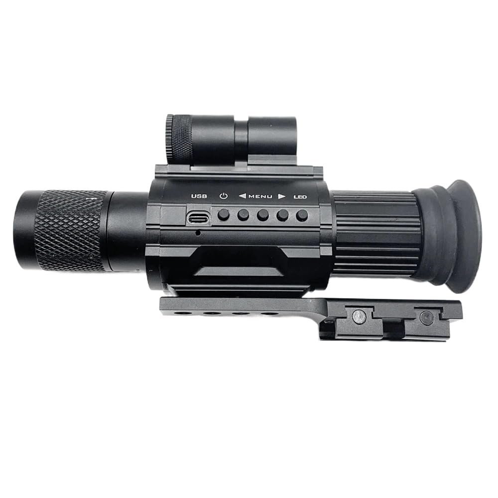 Night Vision Scope with 3X Telescope, All-Metal Design, Day and Night Vision Capability, Ideal for Hunting, Fishing, Hiking and Outdoor Activities, Black