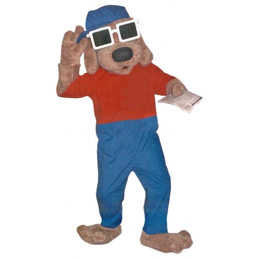 Cool Dog Mascot Costume Adult Size for Men & Women with Built-in Fan Inside the Head