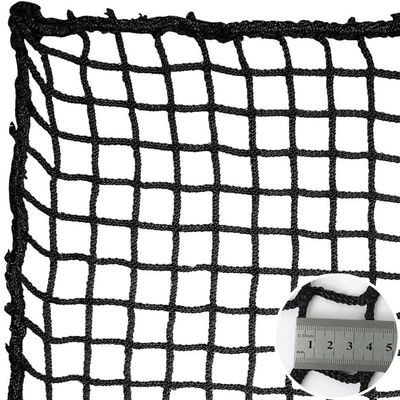 LGLFDJ Black Stairway Net, Golf High Impact Netting Barrier, Ball Stop Net for Backyard, Balcony Fence Safety Net, Soccer Backstop Net, for Indoor and Outdoor(Size:0.5Mx1M(1.64FTx3.28FT),Color:Black)