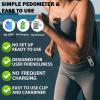 3D Pedometer for Walking with Removable Clip and Carabiner Simple Step Counter for Walking Accurate Clip On Step Tracker for Men Women Kids (White) view 2