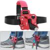 Qqmora Foot, Mountaineering Foot Advanced Technology with Reverse Buckle Adjustment Button for Climber for Climb (Right Foot Ascender/red),Other Extreme Sports Supplies view 4