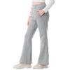 Rolanko Girls Flare Wide Leg Sweatpants Elastic Waist Bell Bottoms Pants for Kids Sweats with Pockets (Grey, 10-12) view 4