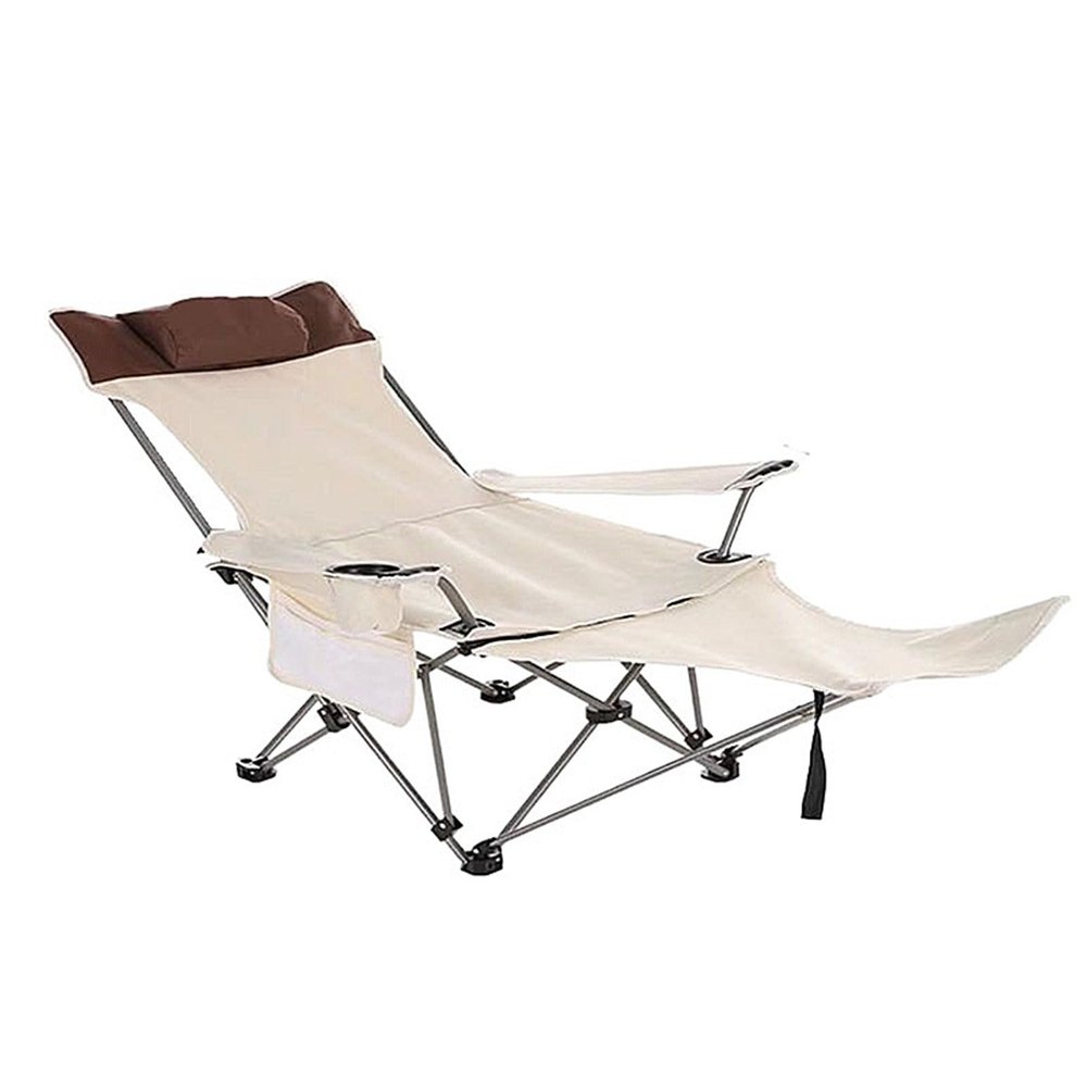 AHDFY Outdoor Deck Chair, Folding Camp Chair, Beach Chairs,Outdoor Portable Garden Chair, with Storage Bag and Pedals, Office Beach Chair, Fishing Chair, for Summer to Go Beach, Sun Bathing