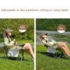 AHDFY Outdoor Deck Chair, Folding Camp Chair, Beach Chairs,Outdoor Portable Garden Chair, with Storage Bag and Pedals, Office Beach Chair, Fishing Chair, for Summer to Go Beach, Sun Bathing view 3