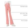 Rolanko Girls Flare Sweatpants Elastic Waist Bell Bottom Wide Leg Pants for Kids Sweats with Pockets (Pink, 8-10) view 4