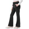 Rolanko Girls Flare Wide Leg Sweatpants Elastic Waist Bell Bottoms Pants for Kids Sweats with Pockets (Black, 14-16) view 2