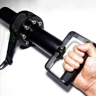 OVARIA Arm Wrestling Exercise Handle, Forearm Wrist Arm Blaster Exerciser, 1M Webbing Knurling Surface 200kg Bearing for Gym Wrench Biceps Rotation Roller