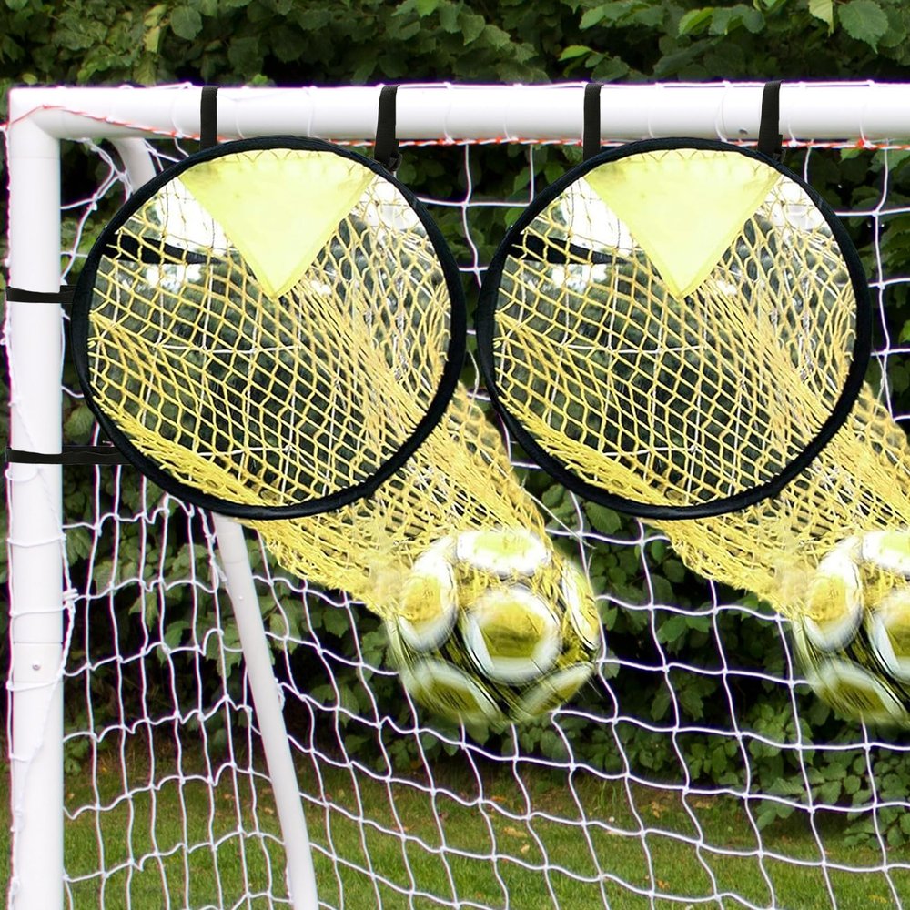 Football Target Net, Easy to Attach and Detach Soccer Goal Target Nets Diameter for Goal Training, 2 Pcs