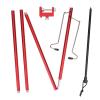 XHTLLO Lantern Stand Pole, Portable Folding Camping Lantern Stand, Lightweight Aluminum Alloy Lamp Pole Holder, Outdoor Lamp Post Hanging Light Holder Stick(Red) view 1