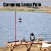 XHTLLO Lantern Stand Pole, Portable Folding Camping Lantern Stand, Lightweight Aluminum Alloy Lamp Pole Holder, Outdoor Lamp Post Hanging Light Holder Stick(Red) view 2