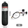 TUXING Universal 3L 4500psi Carbon Fiber Air TankEmpty Bottle with Carrier Bag & Paintball Fill Station with Valve Regulator Gauge for PCP Game view 2