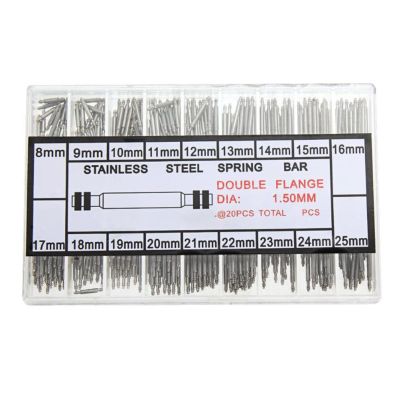 360PCS Stainless Steel Watch Band Spring Bars for Watchmaker, 8-25mm Watch Band Spring Bars