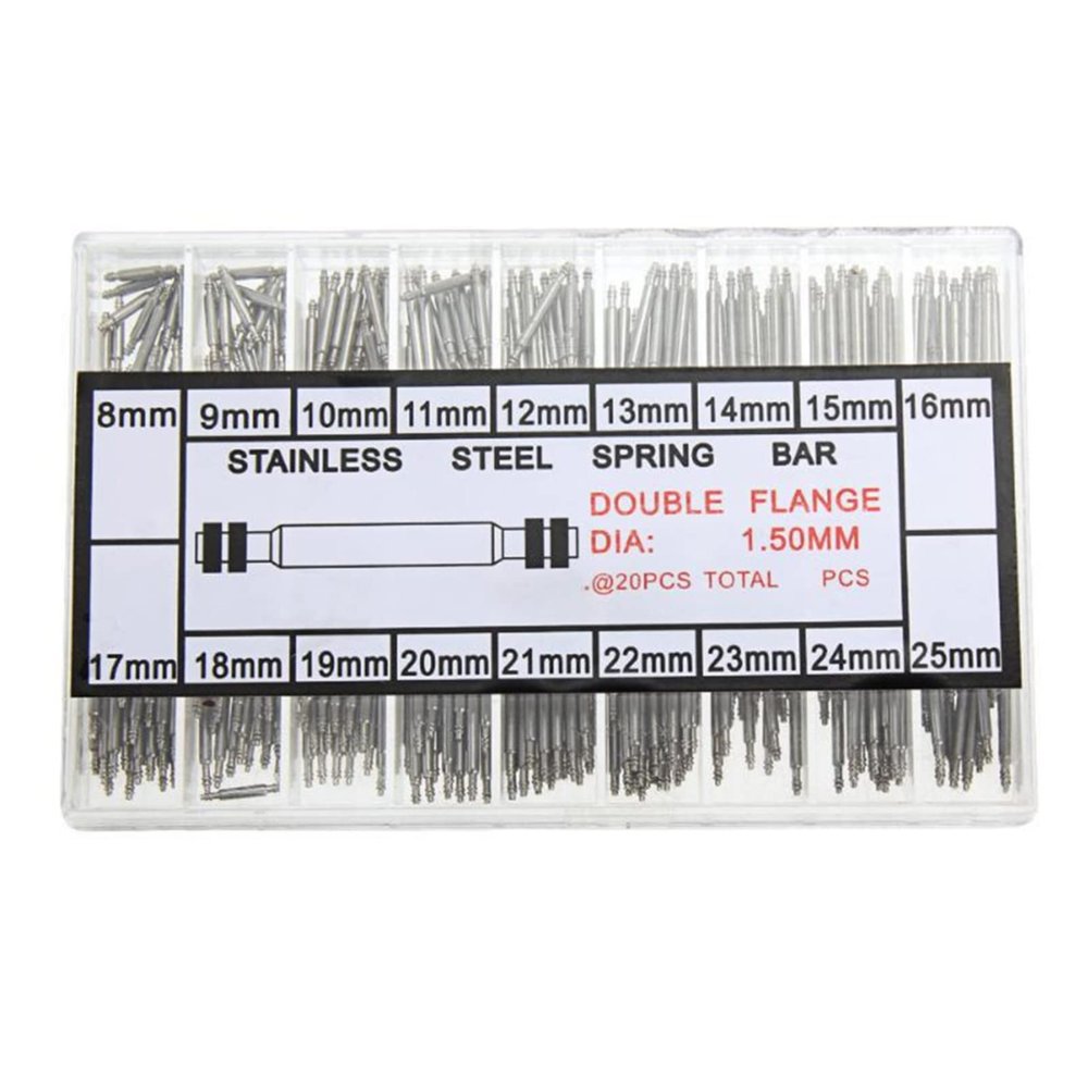 360PCS Stainless Steel Watch Band Spring Bars for Watchmaker, 8-25mm Watch Band Spring Bars