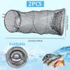 Nicedeal Minnow Trap,2Pcs Crawfish Trap 11.8x25.2'' Minnow Trap Foldable Crawdad Trap Portable Crab Cage Net, Fish Trap for Minnow, Crawfish, Shrimp, Lobster, Bait,Fish Trap view 3