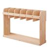 CMYUN Yoga Mat Holder Solid Wood Yoga Mat Basket, Home Gym Yoga Mat Holder for Exercise Enthusiasts, Workout Equipment Storage for Foam Roller Yoga Block view 1
