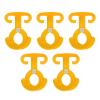5PCS T Ring Hooks, Camping Rope Buckle Tent Rope Hooks Aluminum Alloy Parachute Rope Hook Camping Accessory for Outdoor Tent(Gold) view 1
