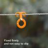 5PCS T Ring Hooks, Camping Rope Buckle Tent Rope Hooks Aluminum Alloy Parachute Rope Hook Camping Accessory for Outdoor Tent(Gold) view 3