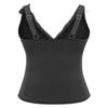 Yonique Women's Tankini Top Only Tummy Control Bathing Suit Top Ruffle Swimsuit Top V Neck Swim Tank Top No Bottom Black and White XL view 4
