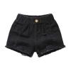 KAGAYD Stretch Ripped Denim Jean Shorts for Kids Boys Distressed Denim Washed Jean Shorts for Girls (Black, 3-4 Years) view 1