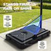 VISVEIL Basketball Hoop,Portable Basketball Hoop System for Outdoor, Adjustable Height 5.7-10ft 45in Backboard Basketball Goal for Kids Teen and Adult-Jet Black view 3