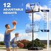 VISVEIL Basketball Hoop,Portable Basketball Hoop System for Outdoor, Adjustable Height 5.7-10ft 45in Backboard Basketball Goal for Kids Teen and Adult-Jet Black view 4