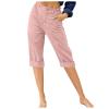Capris with Pockets for Women Summer Trendy Linen Pants 2026 Fashion Capris Straight Leg Ladies Capris Pants Pink view 1