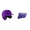 Bundle of Mizuno B6 Adult Baseball Batting Helmet, Purple, Large/X-Large + Mizuno Batters Face Protector, Purple, Left Hand Batter view 1