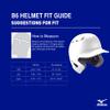 Bundle of Mizuno B6 Adult Baseball Batting Helmet, Purple, Large/X-Large + Mizuno Batters Face Protector, Purple, Left Hand Batter view 2