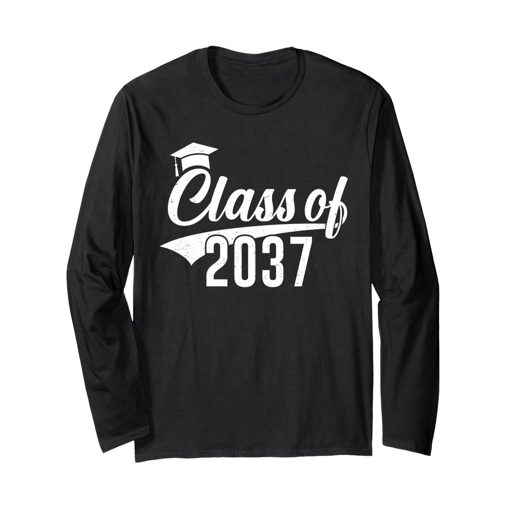 Class of 2037 Grow With Me Kindergarten K-12 Class of 2037 Long Sleeve T-Shirt