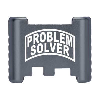 NDZ Performance Aluminum Slide Racker Back Plate for Glock 43 43X 48  Improved Slide Grip, Laser Engraved, Gray  Problem Solver Banner