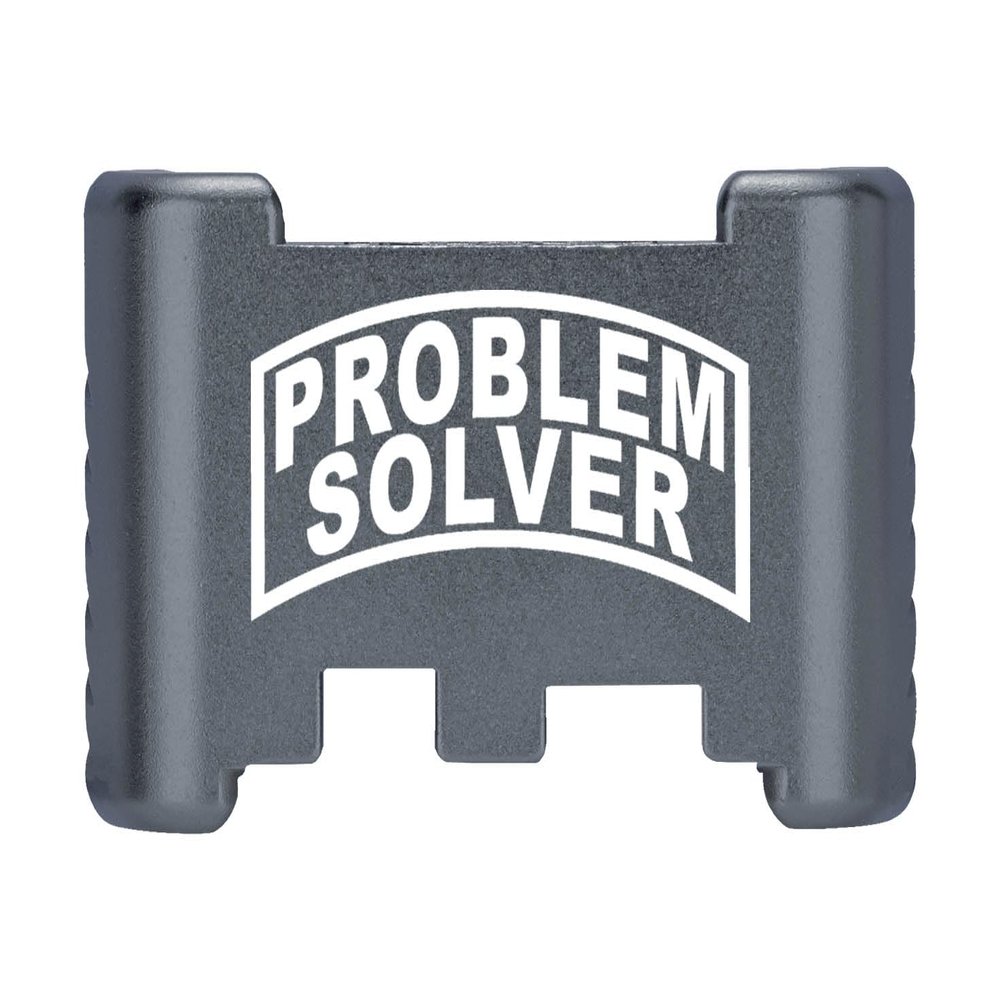 NDZ Performance Aluminum Slide Racker Back Plate for Glock 43 43X 48  Improved Slide Grip, Laser Engraved, Gray  Problem Solver Banner