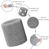 8 Pack Wrist Sweatbands Tennis Wrist Bands Absorbent Sweat Band for Men and Women, Football, Basketball, Running Athletic Sports -Black & Gray view 4