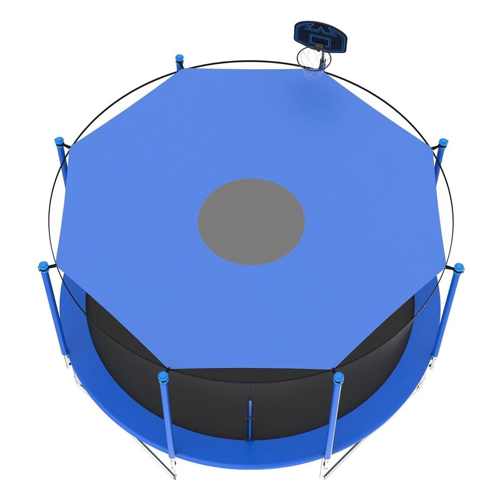 ZGSYH Trampoline Sunshade Cover,New 8ft 10ft 12ft 14ft 16ft Sun-Protection Trampolines Canopy,Waterproof Oxford Trampoline Canopy Accessories for Backyard Playground(Size:16FT -12 Poles)