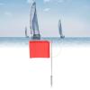 AOWINHIT Stainless Steel Marine Mast Flag Wind Indicator, Sailboat Yacht Mast Mount Red Boat Flag for Monotype Sailing (140x120mm / 5.51x4.72 in) view 3