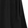 NineFit Basics Women's Asymmetrical Bodycon Wrap Skirts Casual Irregular Bohemian Pencil Maxi Skirt Ruched Skirt with Thigh High Slit (4X-Large,Black) view 4