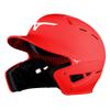 Bundle of Mizuno B6 Youth Baseball Batting Helmet, Red, Youth One Size + Mizuno Batters Face Protector, Red, Left Hand Batter view 2