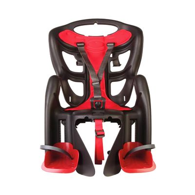 Child Bike Seat, Rack Mount with CLAMP, Child Bike Carrier, Child Seat for Bikes, Bicycle Child Seat Pepe, Mounts on Existing Bicycle Rack, Bellelli, Made in Italy (Rack Mount in Black)