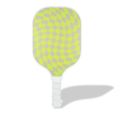 Sonix | Premium Pickleball Paddle | Fiberglass Surface, Non-Slip Cushion Grip | Single Pickle Ball Racket | Checkered Chartreuse | Checkmate Green