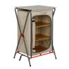 Lippert Sand Outdoor Folding Camping Pantry with Three Storage Shelves, 600D Polyester Fabric, Powder-Coated Steel Frame, Aluminum Slat Top, Collapsible Design - 2023053723 view 1