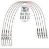 Tooth Shield Tackle 5 Pack 100 lb 14" Premium 49 Strand Wire Musky Leaders Muskie Pike Leader Swivel Stay-Lok Snap (Crane Swivel) (18") view 1