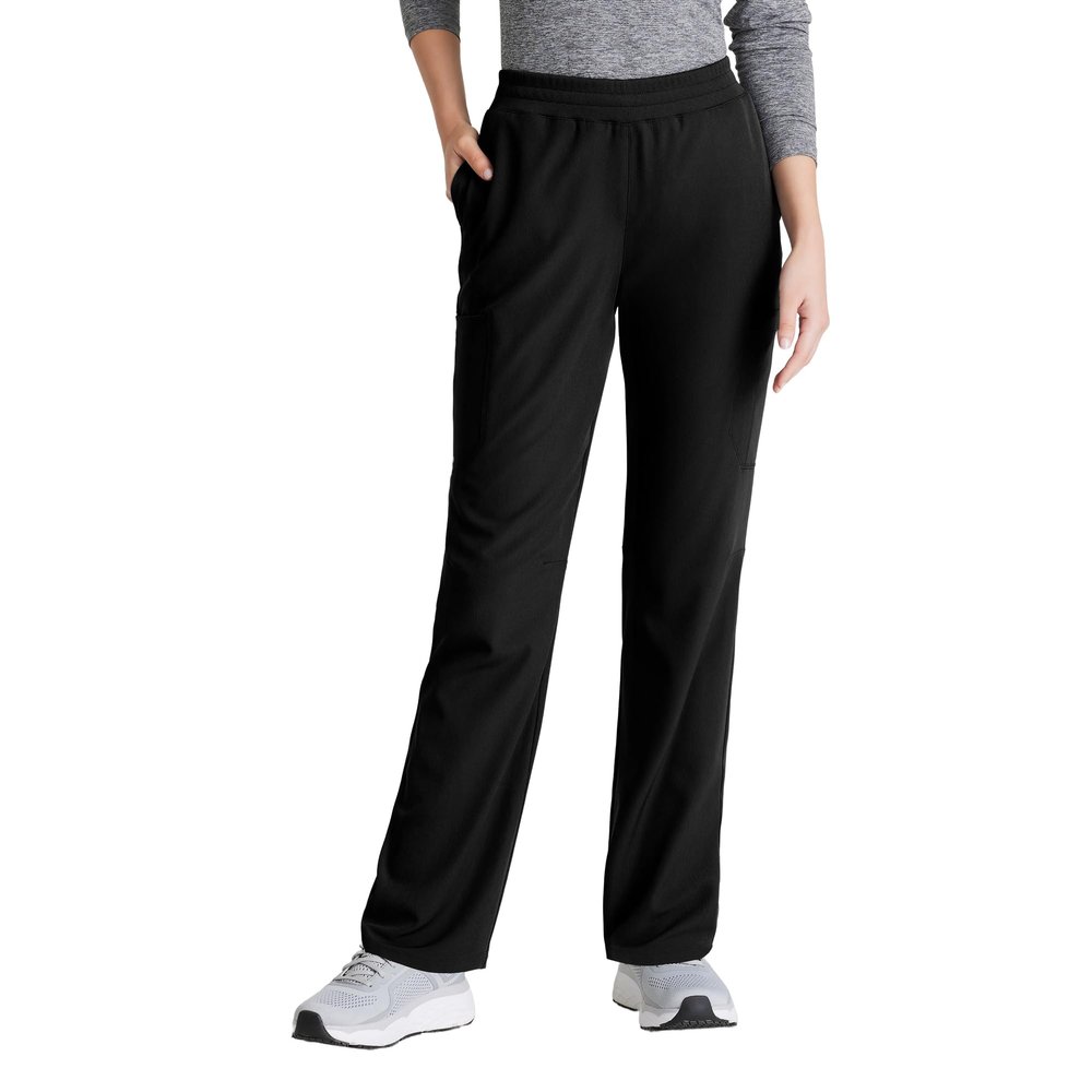 BARCO Skechers Vitality Aura Scrub Pant for Women - Mid-Rise Medical Pant, 5 Pockets, 4-Way Stretch Women's Scrub Pant Black X-Large