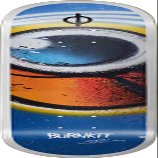 Generic Burn.kit Visualize Skateboard Deck -8.0 Blue/White - Assembled AS Complete Skateboard