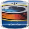Generic Burn.kit Visualize Skateboard Deck -8.0 Blue/White - Assembled AS Complete Skateboard view 1