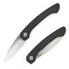 OCASO - Seaton Classic Gentleman's Knife, 2.35" Japanese AUS-10A Steel with Satin Finish, Black Stainless Steel Handle 42SMB view 1